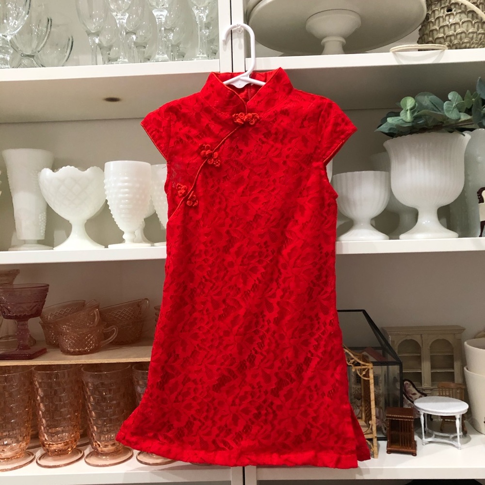Asian Red Dress